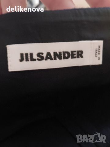 JIL SANDER Original Size L Уникална синя рокля, снимка 6 - Рокли - 45480076