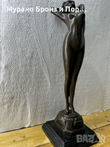 Голяма бронзова статуетка „Пробуждане“ (Reveil) от Филип Волферс (Philippe Wolfers) – 42 см, 3.5 кг