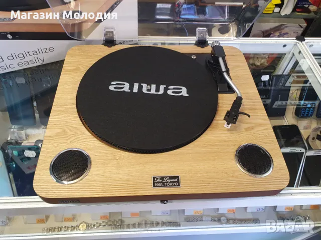 Грамофон AIWA GBTUR-120WD Japan est 1951 НОВ! Само е тестван., снимка 7 - Грамофони - 49568201