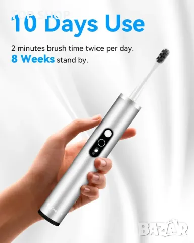 Прибираща се електрическа четка за зъби GearOra, вградена UV дезинфекция, снимка 7 - Тримери - 49500442