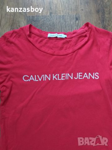 calvin klein jeans - страхотна дамска тениска S, снимка 1 - Тениски - 46010243