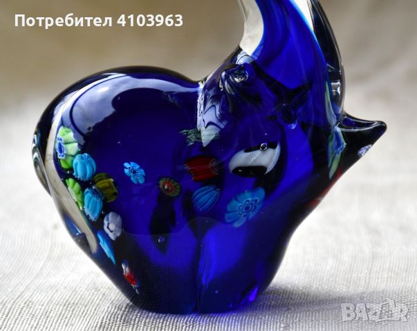 Vintage слонче на Murano, снимка 8 - Статуетки - 45839446