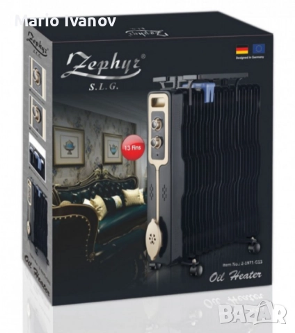 Радиатор, 2500W,13 ребра,3 степени,Поставка за дрехи,Регулируем термостатМощност : 2500W; Захранване, снимка 2 - Радиатори - 52836519