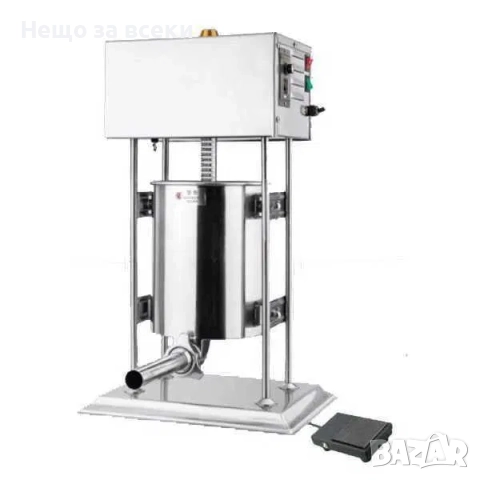 Пълначка за месо 15л Професионална Електрическа с педал, снимка 3 - Месомелачки - 51940513