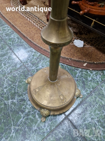 Голям антикварен бронзов подов пепелник , снимка 7 - Антикварни и старинни предмети - 53249330
