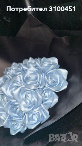 Изработка на букети от сатенени рози, снимка 4 - Други - 52679715