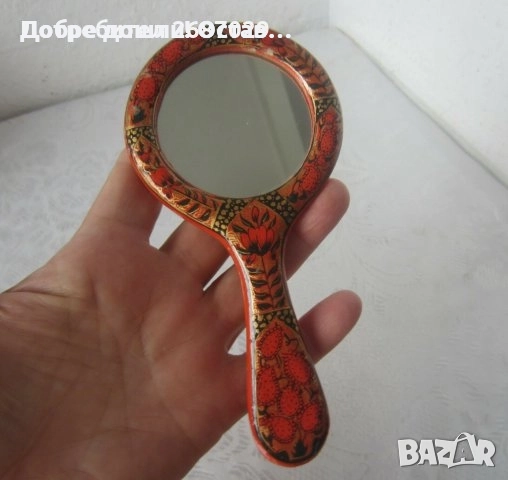 Огледала:   Старо огледало кръгло, тоалетка лукс, друг поднос , снимка 11 - Антикварни и старинни предмети - 32730162