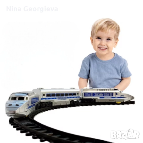 Влакче с релси, звуци и светлини - впечатляващ подарък за Коледа и празниците, снимка 5 - Коли, камиони, мотори, писти - 52830438