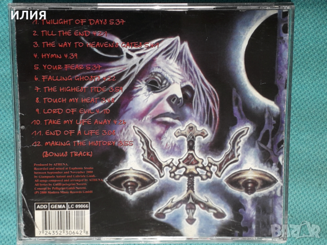 Athena- 2000- Twilight Of Days (Heavy Metal,Speed Metal), снимка 5 - CD дискове - 45062864