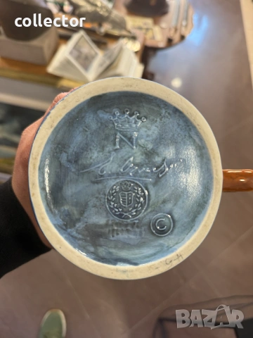 Винтидж италианска халба „Характер“ – S. Orvis. №7908, снимка 7 - Антикварни и старинни предмети - 53664122