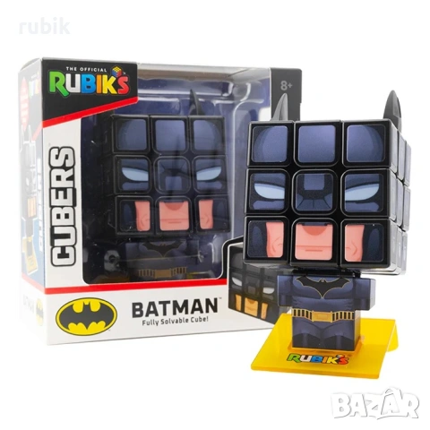 Оригинален магически пъзел Rubik's Batman Cube 3x3x3 - С цветни пластини