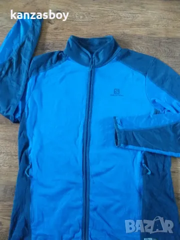 Salomon Full Zip Fleece - страхотно мъжко горнище Л, снимка 3 - Спортни дрехи, екипи - 48117663