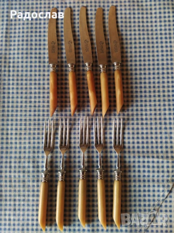 ножове и вилици Solingen стара изработка , снимка 2 - Прибори за хранене, готвене и сервиране - 51410878