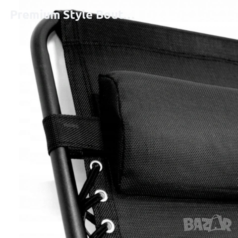 Сгъваем градински шезлонг с възглавница, поставка за напитки и джоб, снимка 9 - Градински мебели, декорация  - 53833713