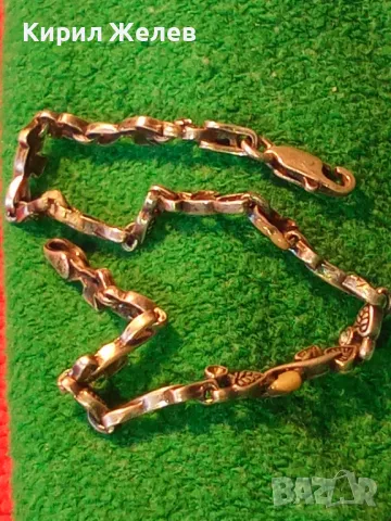 СТАРА ФЛОРАЛНА СРЕБЪРНА ГРИВНА ПАТИНИРАНО СРЕБРО 925 с ГНЕЗДА За ИНКРУСТИРАНЕ на СКЪПИ КАМЪНИ 19416, снимка 17 - Гривни - 50056576