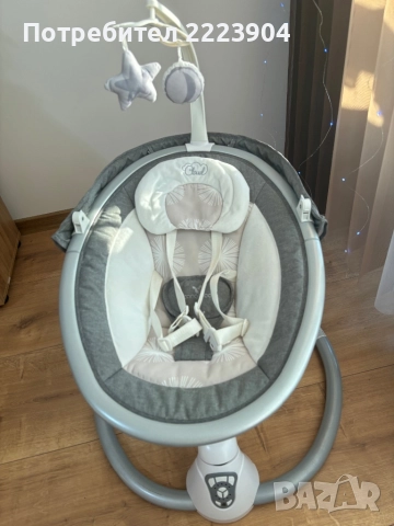 Продавам Бебешка електрическа люлка Cangaroo Cloud Grey, снимка 2 - Детски люлки - 52731061
