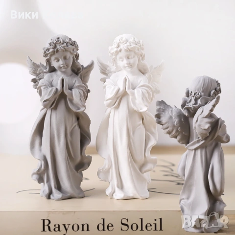 Силиконов молд „Молещо се ангелче“ – за свещи, сапуни, гипс и смола, снимка 2 - Форми - 53873958