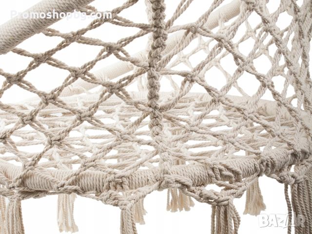 Хамак - висяща люлка за градина, БЕЖОВ, до 120 кг, снимка 6 - Градински мебели, декорация  - 45089234