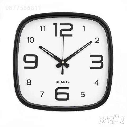 БЕЗШУМЕН СТЕНЕН ЧАСОВНИК.ЕЛЕКТРОННИ СТЕННИ ЧАСОВНИЦИ ДИГИТАЛЕН СТЕНЕН ЧАСОВНИК С ТЕМПЕРАТУРА +, снимка 6 - Стенни часовници - 51633722