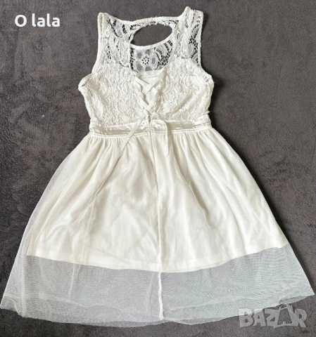 Бяла официална рокля, снимка 3 - Рокли - 54192818