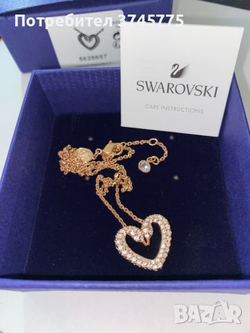 Колие swarovski, rose gold-tone plated, снимка 1 - Колиета, медальони, синджири - 46373990