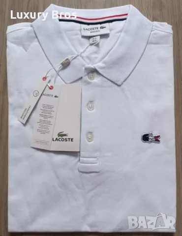 Мъжки тениски с яка Lacoste, снимка 3 - Тениски - 47067858