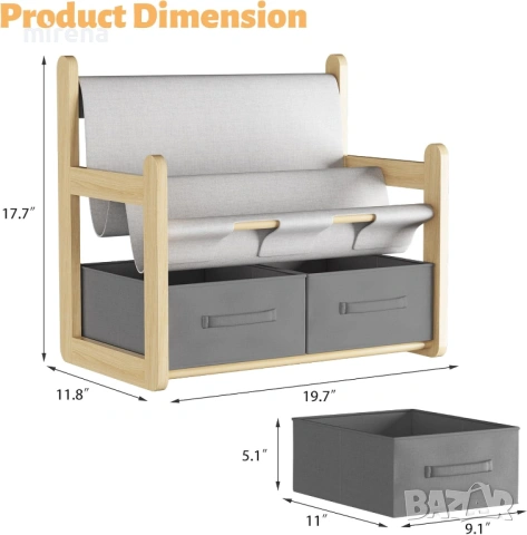 2-етажна детска етажерка чекмеджета Монтесори органайзер книги детска, снимка 8 - Шкафове - 53298686