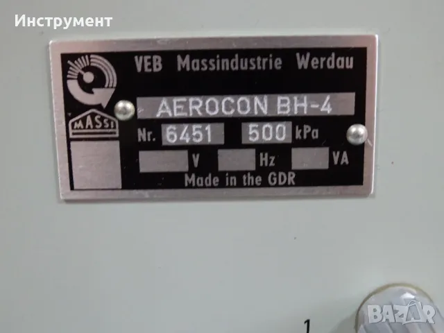 Уред за активен контрол VEB AEROCON BH-4 air gauge unit 500kPa, снимка 5 - Резервни части за машини - 47190553