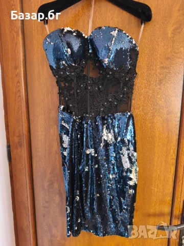 Официална рокля с пайети  от две части , снимка 3 - Рокли - 53834119