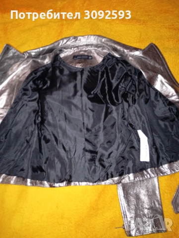 Дамско яке -естествена кожа Zara, снимка 5 - Якета - 53809388