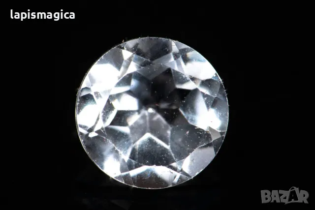 Бял топаз 1.01ct 6mm кръгла шлифовка #6, снимка 1 - Други - 47033193