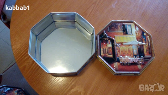 Метална кутия за бисквити и шокола с картини на Виктор Швайко - Viktor Shvaiko, снимка 9 - Колекции - 53359810