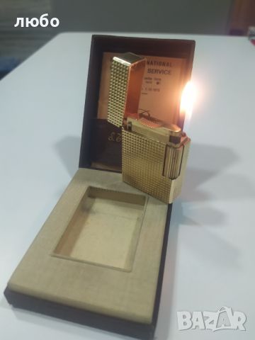 Запалка DUPONT във 20 м Златно Покритие Заредена Работи , снимка 1 - Запалки - 43216112