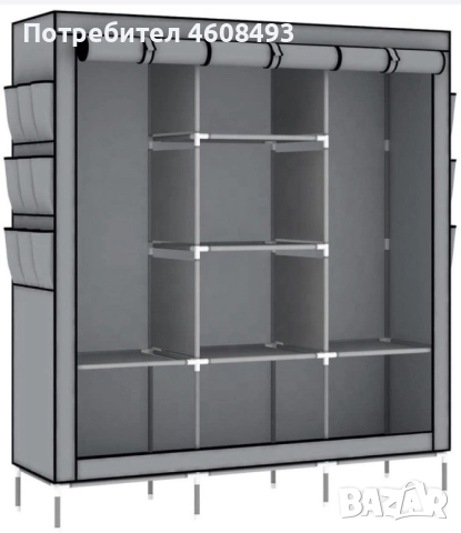 Текстилен голям гардероб, снимка 4 - Гардероби - 51878572