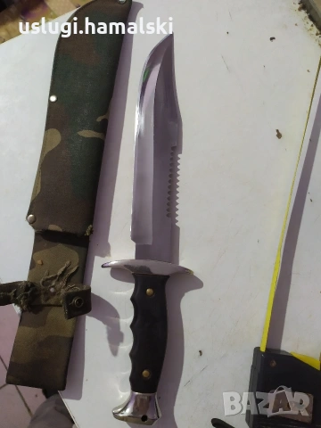 Голям ловен нож, снимка 4 - Антикварни и старинни предмети - 53396624