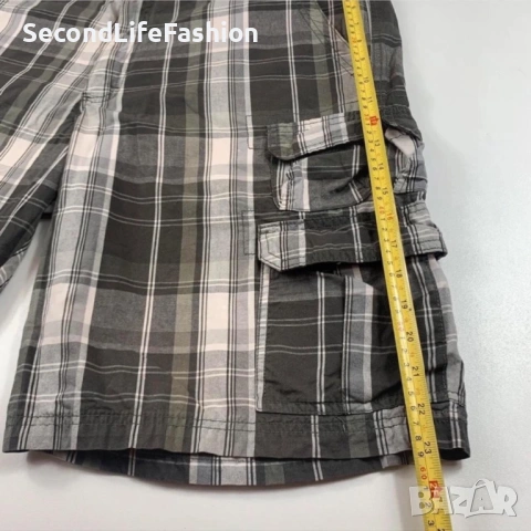 LEE Dungarees мъжки къси панталони размер 38 XXL каре, снимка 6 - Къси панталони - 54173135