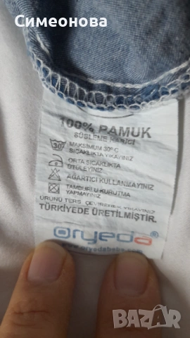 Дънкова рокля размер 86, 18 месеца, снимка 3 - Бебешки рокли - 53400276