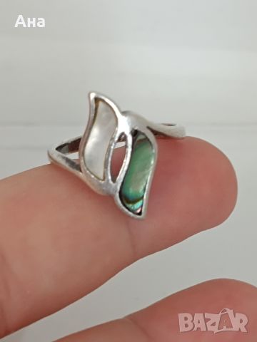 Красив сребърен пръстен #З, снимка 2 - Пръстени - 45890556