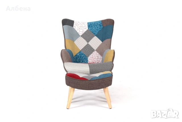 Фотьойл FRANK с табуретка – пачуърк, снимка 2 - Дивани и мека мебел - 53872455