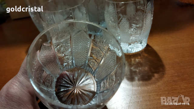 Кристални чаши за вода уиски вино ракия , снимка 12 - Антикварни и старинни предмети - 40462725