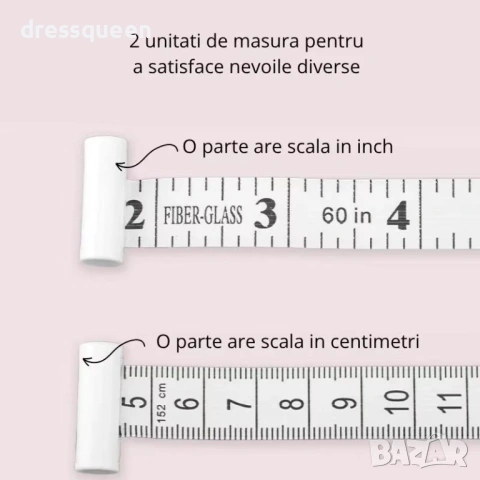 4829 Автоматичен метър за обиколки (150 см) с ергономичен бутон за прибиране, снимка 6 - Други стоки за дома - 53733074