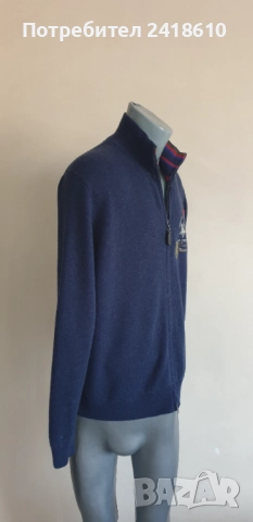 La Martina  Merino Wool Full Zip Cardigan Mens Size L / XL  ОРИГИНАЛ! Жилетка С цял Цип!, снимка 6 - Пуловери - 52495704