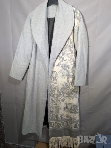 елегантно  дълго палто, вдъхновено от стила на Christian Dior размер М , снимка 8 - Палта, манта - 53878608