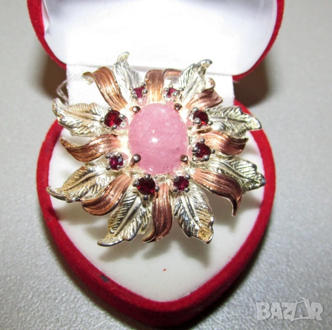 925 сребърен пръстен с рубин