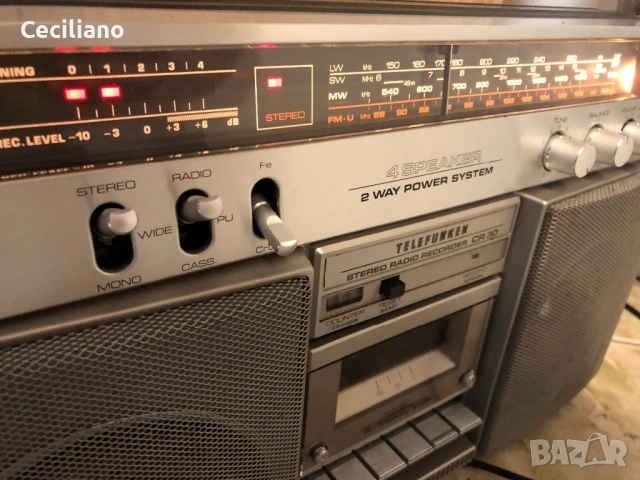 Радиокасетофон Telefinken cr-30, снимка 9 - Радиокасетофони, транзистори - 54149341