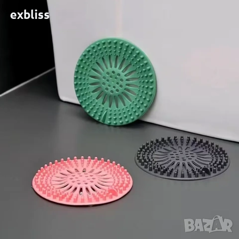 Кръгла силиконова цедка за мивка и вана 13см, снимка 2 - Други - 53397521