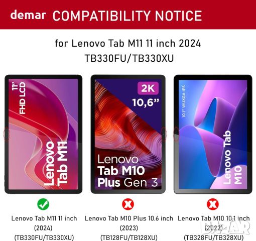 Калъф Lenovo Tab M11 11“ 2024 г с клавиатура, снимка 2 - Таблети - 45686130