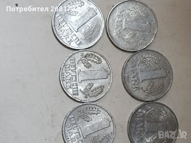 Монети 1 марка ГДР , снимка 2 - Нумизматика и бонистика - 45902298