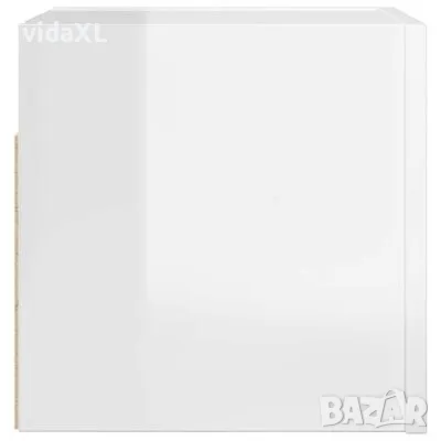 vidaXL ТВ шкаф за стенен монтаж, бял гланц, 30,5x30x30 см(SKU:804499), снимка 3 - Шкафове - 48987303