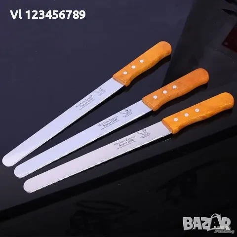 Огромен гладък/назъбен/ домакински нож/кашкавал -магазини/ 49 см - Kitchen Expert 